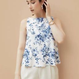 Code By Lifestyle Off White Regular Fit Floral Print Top-picture-46