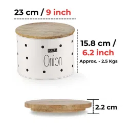 HAZEL White Galvanized metal Storage Container image 3