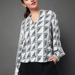 Vero Moda Black & White Printed Shirt image 1