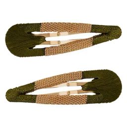 Accessorize London Green Wrapped Hair Clips Set of 2-picture-35