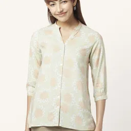 Akkriti by Pantaloons Beige Printed Tunic image 1
