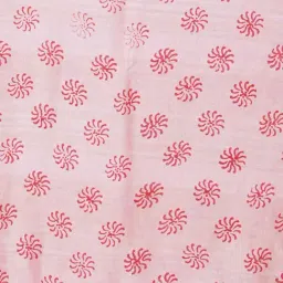 Unnati Silks Pink Printed Saree With Unstitched Blouse image 4