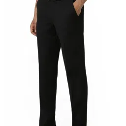 Van Heusen black Solid Trousers image 3