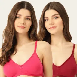 Lady Lyka Multicolor Non Wired Non Padded T-Shirt Bra (Pack Of 2)-picture-3