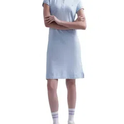 Gant Blue Cotton Shift dress-image-58