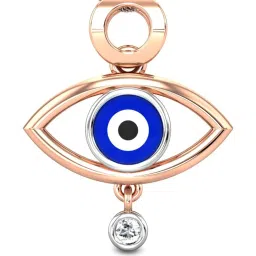 Candere By Kalyan Jewellers 18k Rose Gold and Certified Diamond Evil-Eye Pendant for Women image 1
