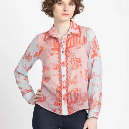 SHAYE Red Printed Shirt image 1