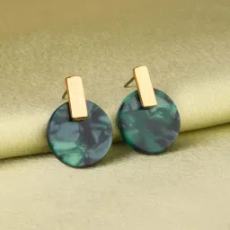 Accessorize London Willow Green Stud Earrings-image-0