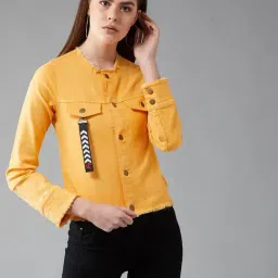 DOLCE CRUDO Mustard Regular Fit Jacket-picture-18