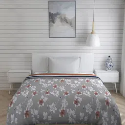 Layers Bologna Floral Grey 146 TC Cotton Single Comforter-image-85