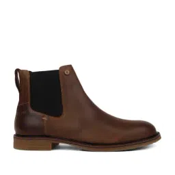 EZOK Men's Brown Chelsea Boots-image-3