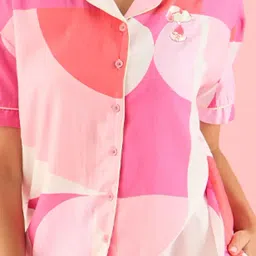 Sweet Dreams Pink Printed Shirt With Pyjamas image 4