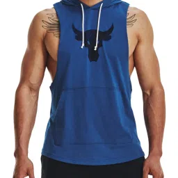 Under Armour Blue Regular Fit Printed Tank Tee image 1