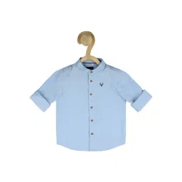 allen solly junior Allen Solly Kids Blue Solid Full Sleeves Shirt-picture-30