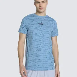 Puma NRP India Zen Blue Cotton Slim Fit Printed T-Shirt-image-6