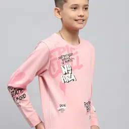 Monte Carlo Boys Peach Cotton Blend Printed Sweatshirt image 3