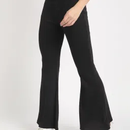 Bene Kleed Black Cotton Skinny Fit High Rise Trousers image 3