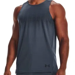 Under Armour Grey Regular Fit Printed Tank Tee image 1