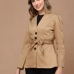 KASSUALLY Mustard Relaxed Fit Blazer image 3