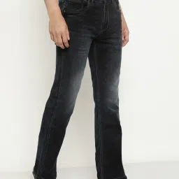 Octave Grey Cotton Regular Fit Stretchable Jeans image 1