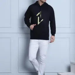 Mack Jonney Black Fleece Regular Fit Graphic Hooded Sweatshirt image 5