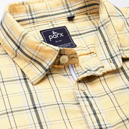 Parx Pure Cotton Slim Fit Checked Casual Shirt image 2