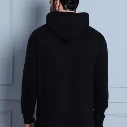 Mack Jonney Black Fleece Regular Fit Graphic Hooded Sweatshirt image 2