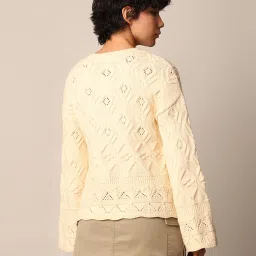Only Cream Self Design Pullover image 3