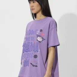 The Souled Store Purple Graphic T-Shirt image 3