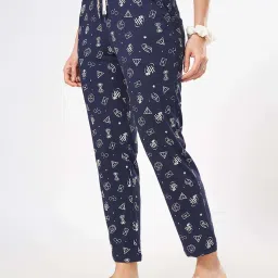 Dreamz by Pantaloons Navy Cotton Printed Pyjama image 3