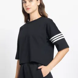 adidas Originals Black LOOSE Printed T-Shirt image 3