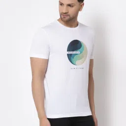 Red Tape White Cotton Regular Fit Printed T-Shirt image 3