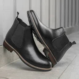 Red Tape Men's Black Chelsea Boots image 1