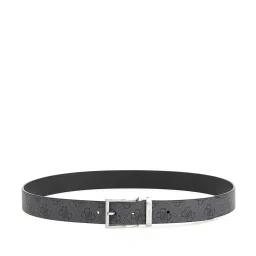 Guess Men Grey Polyurethane Monogram Vezzola Adjustable Belt with Tang Buckle image 3