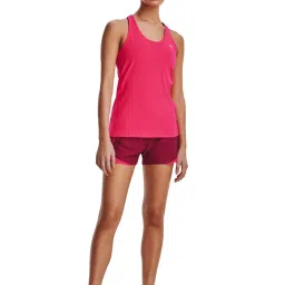 Under Armour Pink Loose Fit Logo Printed Sports Shorts image 3