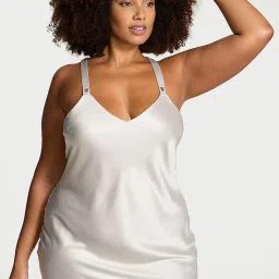 victoria's secret intimates Victoria's Secret Women White Strappy-Back Slip Nightdress (S)-picture-30