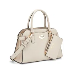 Guess Stone Printed Lawndale Satchel Bag With Pouch image 3