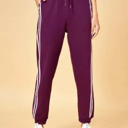 Ajile by Pantaloons Purple Cotton Joggers image 1