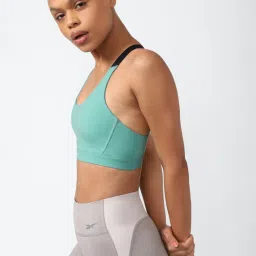 Reebok Blue Logo Print Sports Bra image 3