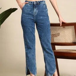 Mast & Harbour Women High-Rise Straight Fit Jeans-picture-18