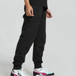 Puma Black Cotton Regular Fit Print Joggers image 3