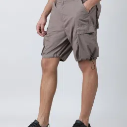 Bene Kleed Brown Cotton Relaxed Fit Solid Shorts image 3