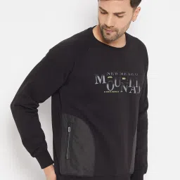 Duke Black Regular Fit Printed Sweatshirt image 3