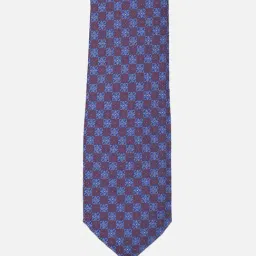 Louis Philippe Blue Embroidered Tie image 3