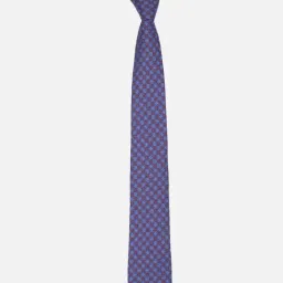 Louis Philippe Blue Embroidered Tie image 2