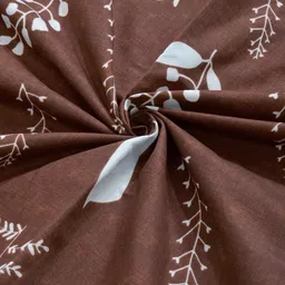 Myntra Elegant Homes Brown & White Printed 300 TC Fitted King Bedsheet Set 2.5 x 2.25 m image 4