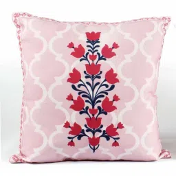 STITCHNEST Red Canvas Summer Buds Cushion Covers - Set of 5 image 3