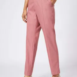 Annabelle By Pantaloons Red Polyester Slim Fit Casual Trousers image 3