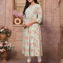 Rangita Green Printed Kurta image 3