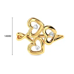 Kisna Diamond & Gold Jewellery Mirza 18k (750) Diamond & Gold Ring For Women image 3
